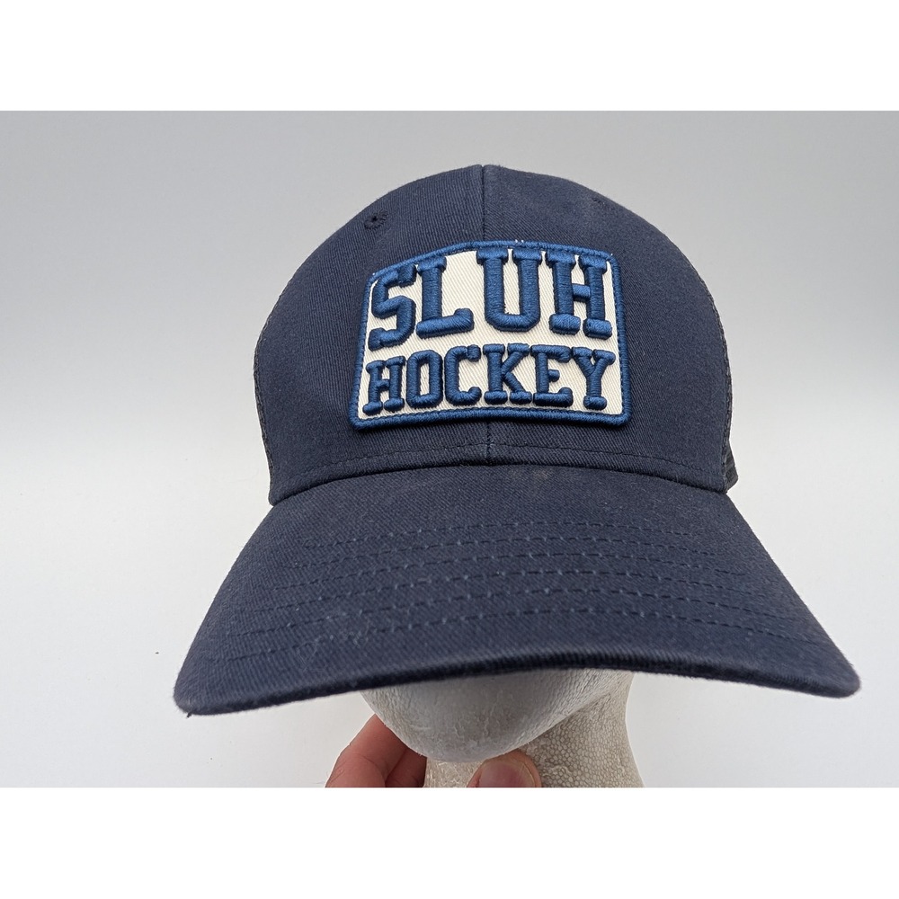 The Normal Brand SLUH Hockey Trucker Hat Navy Blue Snapback Mesh Cap